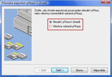 příkaz k úhradě - export
