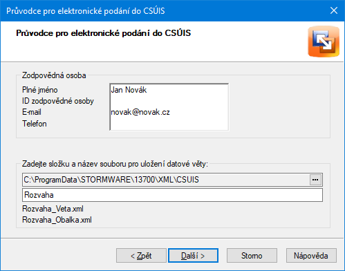 Průvodce pro elektronické podání do CSÚIS