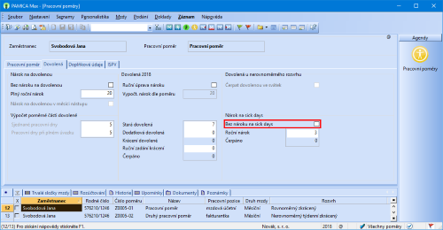 V případě dohod o pracích konaných mimo pracovní poměr lze konkrétnímu zaměstnanci nárok na sick days zrušit