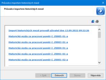 Díky zobrazenému výsledku importu si snáze zkontrolujete, zda se údaje naimportovaly v pořádku