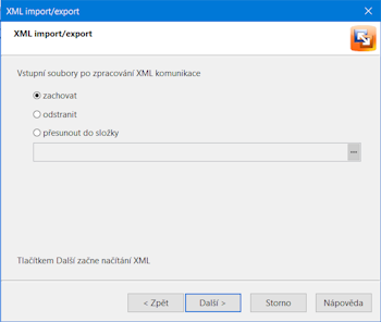 Určíte si, jakým způsobem naložíte s XML soubory