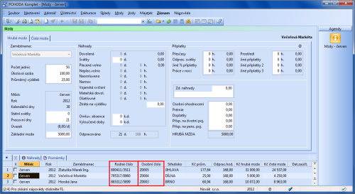 POHODA: Nové sloupce v agendách mezd za jednotlivé měsíce zjednoduší filtrování mzdových záznamů