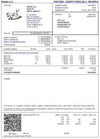 Načíst určité údaje do dokladu ještě rychleji nyní můžete díky novému formátu kódu QR faktura.