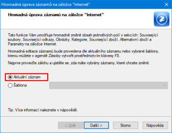 Provádět hromadné úpravy na záložce Internet bude nově jednodušší