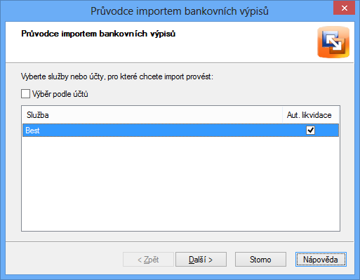 Průvodce importem bankovních výpisů