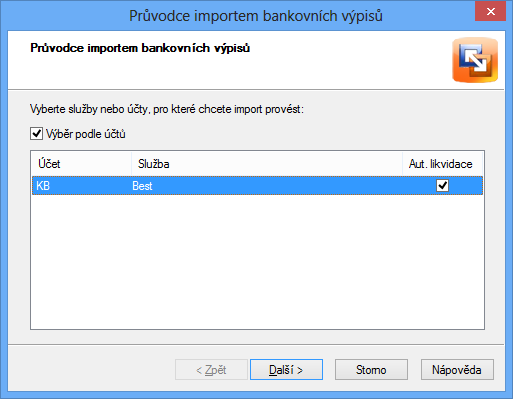 Průvodce importem bankovních výpisů