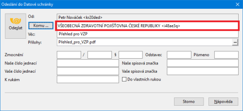 TAX nově přednastaví datovou schránku podle zvolené zdravotní pojišťovny či OSSZ