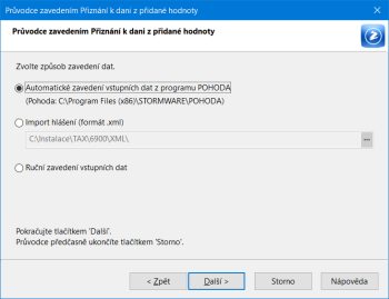 TAX nově umožňuje automatické načtení dat kontrolního a souhrnného hlášení z Pohody