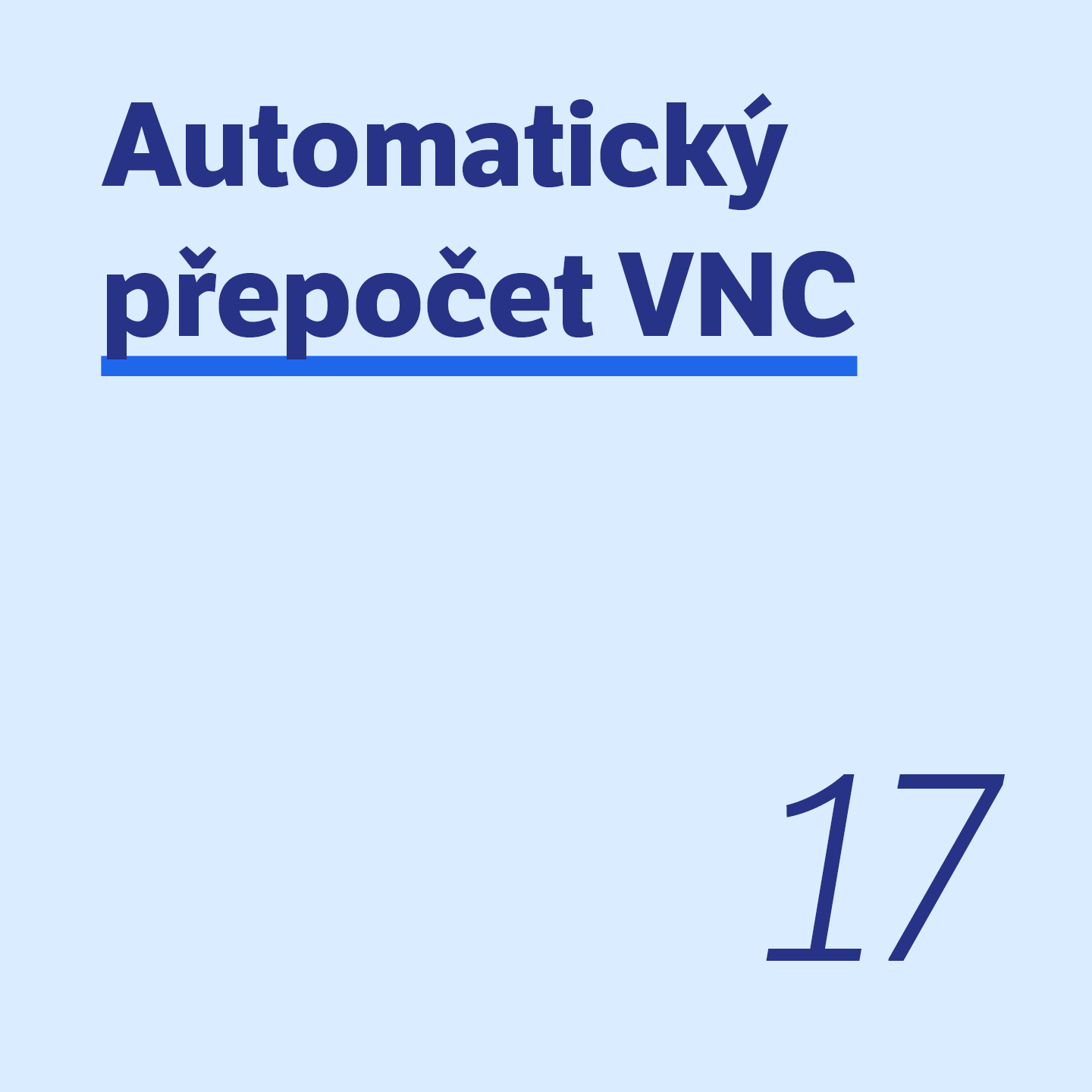 17 Automatický přepočet VNC 