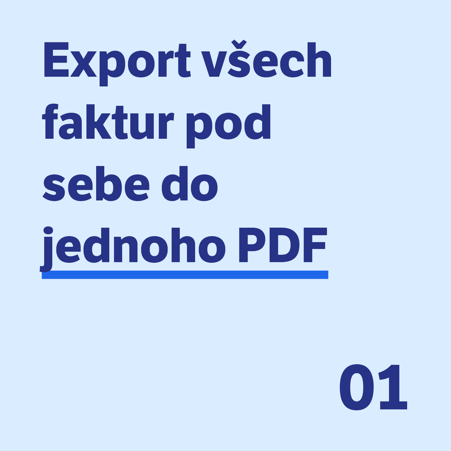1 Export všech faktur pod sebe do jednoho PDF