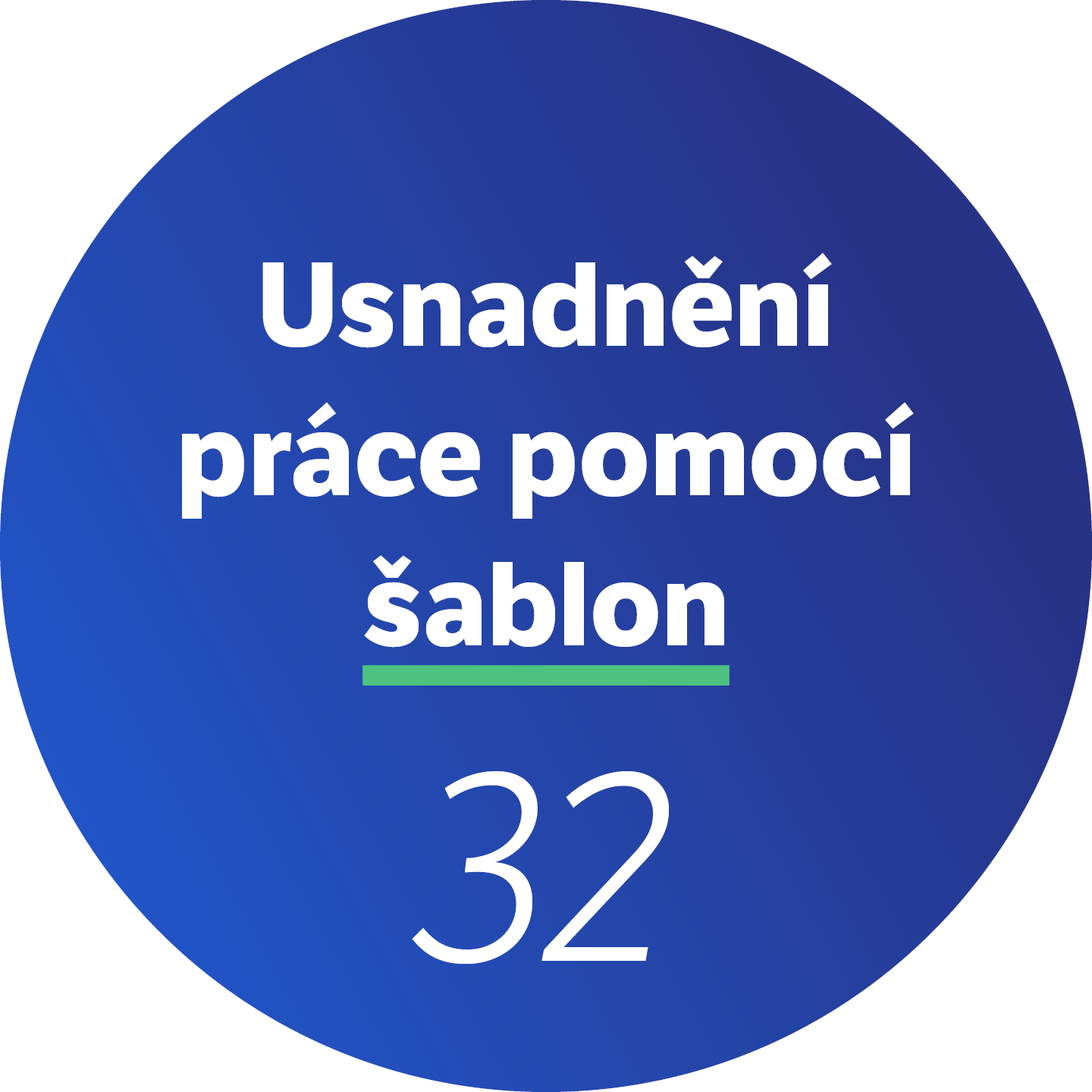 32 Usnadnění práce pomocí šablon 