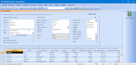 Účetní program POHODA: Personalistika v programu POHODA