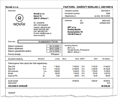 Fakturace v programu POHODA