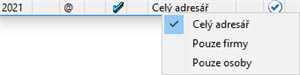 Rozsah adresáře