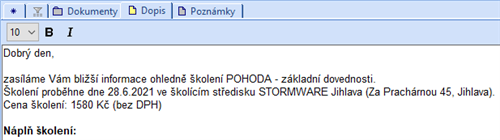 Agenda Události