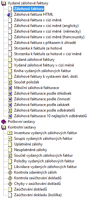 Odpočet záloh