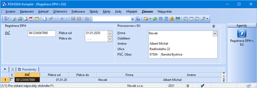 Registrace