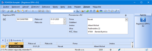 Registrace