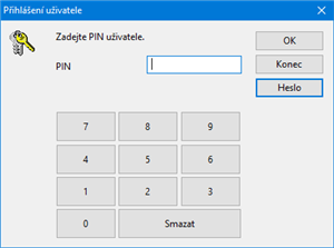 Přihlášení pomocí PIN