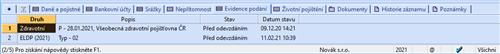 Evidence podání