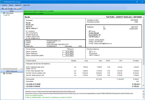 STORMWARE ISDOC Reader