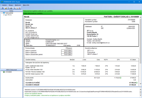 STORMWARE ISDOC Reader