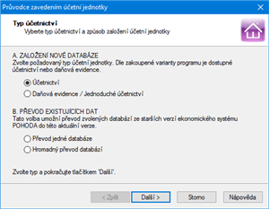 Zavedení účetní jednotky