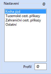 UŽIVATELSKÉ NASTAVENÍ