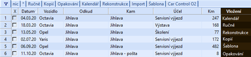 Samotná rekonstrukce knihy jízd