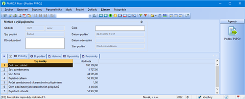 Podání PVPOJ