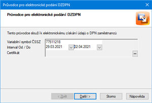 2. Využití služby Data zaměstnavatelům o dočasné pracovní neschopnosti (DZDPN)