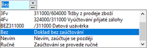Příklad nastavení: