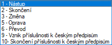Odeslání oznámení o nástupu do zaměstnání (skončení zaměstnání)