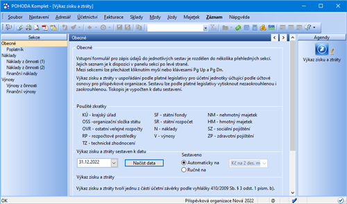 Práce s účetními výkazy v programu POHODA