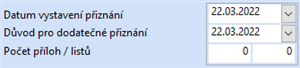 Dodatečné přiznání