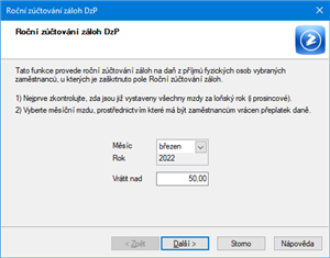Roční zúčtování…