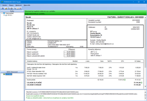 STORMWARE ISDOC Reader